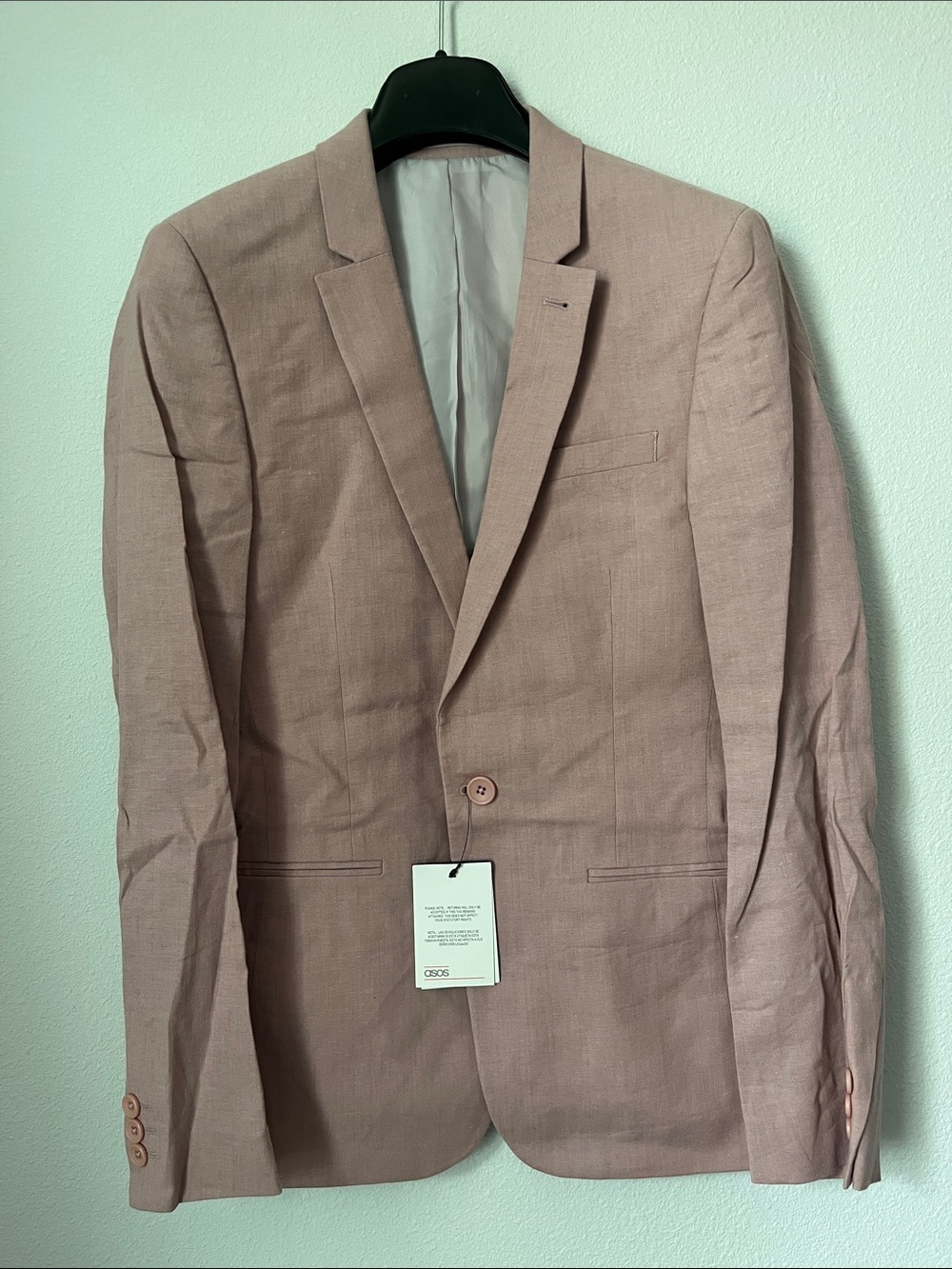 ASOS Slim Fit Blazer in Dusty Rose